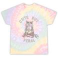 Cute Sarcastic Raccoon Tie-Dye T-Shirt - Playful Unisex Small Hazy Rainbow Tie-Dye