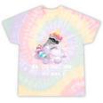 Tie-Dye Raccoonicorn T-Shirt | Trash Panda Unicorn Design Hazy Rainbow Tie-Dye
