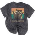 Adopt A Street Cat Tee - Animal Lover's Mineral Wash T-Shirt Mineral Black