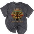Raccoon Cartoon Kids T-Shirt - Fun Mineral Wash Style Mineral Black