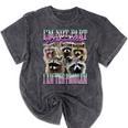 Raccoon Meme Unisex T-Shirt - Humorous Mineral Wash Tee Mineral Black Raccoon Meme Unisex T-Shirt - Humorous Mineral Wash Tee Mineral Black