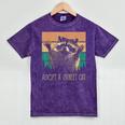 Adopt A Street Cat Tee - Animal Lover's Mineral Wash T-Shirt Mineral Purple
