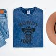 Howdy Cowboy Raccoon Unisex Tee - Rustic Mineral Wash Style Mineral Navy