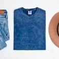 Raccoon Meme Cowboy Unisex T-Shirt - Humorous Mineral Wash Design Mineral Navy Raccoon Meme Cowboy Unisex T-Shirt - Humorous Mineral Wash Design Mineral Navy