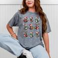 Raccoon Christmas Light Pajama T-Shirt | Cozy Mineral Wash Mineral Gray