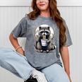 Raccoon Noodle Cup T-Shirt - Unisex Mineral Wash - Fun & Unique Mineral Gray