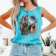 Raccoon Howling Moon Unisex Tank Top - Comfort Wear for All Ages Lagoon