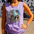 Raccoon Howling Moon Unisex Tank Top - Comfort Wear for All Ages Violet