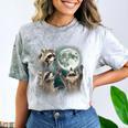 Raccoon Moon Howling Shirt - Comfort Color Blast T-Shirt Smoke