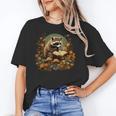Cottagecore Raccoon Reading Women's Unisex T-Shirt | Cozy Bookish Aesthetic Cottagecore Raccoon Reading Women's Unisex T-Shirt | Cozy Bookish Aesthetic