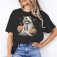 Ghost Pumpkin Raccoon Lovers Halloween Unisex T-Shirt