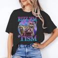 Rizz Em Retro Raccoon Meme Unisex T-Shirt | Fun Gift Tee