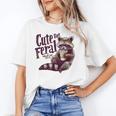 Raccoon Themed Unisex T-Shirt - Cute Vintage Design for Coffee Lovers