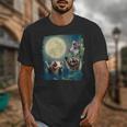 Howling Moon Animals Unisex T-Shirt – Opossum Raccoon Rat Design