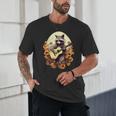 Raccoon Guitar Graphic Unisex T-Shirt | Floral Cottagecore Theme Raccoon Guitar Graphic Unisex T-Shirt | Floral Cottagecore Theme