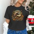 Cottagecore Raccoon Reading Women's Unisex T-Shirt | Cozy Bookish Aesthetic Cottagecore Raccoon Reading Women's Unisex T-Shirt | Cozy Bookish Aesthetic
