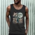 Raccoon Trio Howling at Moon Men's Tank Top | Quirky & Unique Raccoon Trio Howling at Moon Men's Tank Top | Quirky & Unique