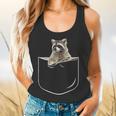 Raccoon in Pocket Flowy Tank | Cute & Casual for Wildlife Lovers
