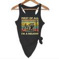 Retro Angry Raccoon Animal Flowy Tank | Fun & Unique Statement