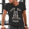Sarcastic Raccoon Men's V-Neck T-Shirt | Funny & Quirky