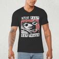 Raccoon V-Neck Men's T-Shirt | Playful Strawberry Design