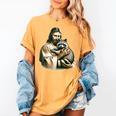 Jesus Hugging Raccoon - Vintage Women's Comfort Colors T-Shirt Mustard