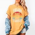 Vintage Raccoon Women's T-Shirt - Retro Save the Trash Pandas Design Mustard