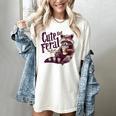 Women's Comfort Colors T-Shirt - Cute Raccoon Coffee Vintage Design Ivory
