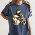 Jesus Hugging Raccoon - Vintage Women's Comfort Colors T-Shirt Denim