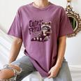 Women's Comfort Colors T-Shirt - Cute Raccoon Coffee Vintage Design Moss