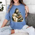 Jesus Hugging Raccoon - Vintage Women's Comfort Colors T-Shirt Blue Jean