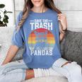 Vintage Raccoon Women's T-Shirt - Retro Save the Trash Pandas Design Blue Jean