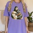 Jesus Hugging Raccoon - Vintage Women's Comfort Colors T-Shirt Violet