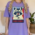 Trash Panda Raccoon Tee - Women's Comfort Colors Animal Design Violet