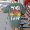 Retro Raccoon Women's T-Shirt - Save The Trash Pandas Design Moss