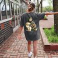 Vintage Jesus Hugging Raccoon Women's T-Shirt - Comfy Back Print Pepper