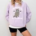 Raccoon Trash Panda Workout Sweatshirt - Unisex Gym Wear, Comfort Style Orchid Raccoon Trash Panda Workout Sweatshirt - Unisex Gym Wear, Comfort Style Orchid
