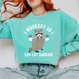 Raccoon Trash Panda Workout Sweatshirt - Unisex Gym Wear, Comfort Style Chalky Mint Raccoon Trash Panda Workout Sweatshirt - Unisex Gym Wear, Comfort Style Chalky Mint