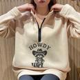 Cowboy Howdy Raccoon Oversized Unisex Sweatshirt - Fun Animal Half Zip Sand Cowboy Howdy Raccoon Oversized Unisex Sweatshirt - Fun Animal Half Zip Sand