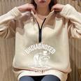 Cowboy Raccoon Oversized Half-Zip Sweatshirt | Quirky Fashion Statement Sand