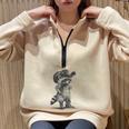 Raccoon Cowboy Meme Half-Zip Sweatshirt for Men & Women Sand Raccoon Cowboy Meme Half-Zip Sweatshirt for Men & Women Sand