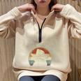 Raccoon Trash Panda Half Zip Oversized Unisex Sweatshirt - Quirky Style Sand