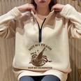 Sarcastic Raccoon Half Zip Oversized Sweatshirt - Playful Urban Style Sand Sarcastic Raccoon Half Zip Oversized Sweatshirt - Playful Urban Style Sand