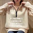 Sarcastic Raccoon Spirit Animal Oversized Sweatshirt - Funny & Cozy Sand Sarcastic Raccoon Spirit Animal Oversized Sweatshirt - Funny & Cozy Sand