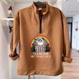Trash Panda Raccoon Sweatshirt - Oversized Half Zip for Fun & Cozy Vibes Brown Trash Panda Raccoon Sweatshirt - Oversized Half Zip for Fun & Cozy Vibes Brown