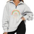 Raccoon Half Zip Oversized Sweatshirt - Unisex Novelty Fun Grey