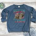 Autism Awareness Raccoon Raglan Sweatshirt - Women's Memetastic Style Heather Navy Autism Awareness Raccoon Raglan Sweatshirt - Women's Memetastic Style Heather Navy