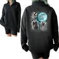 Raccoon Sweatshirt - Oversized Funny Design | Quirky Moon Scene Black