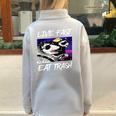 Live Fast Eat Trash - Street Cats & Raccoon Opossum Lovers Sweatshirt Grey