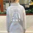 Raccoon Half Zip Sweatshirt - Oversized Fun for Animal Lovers Grey